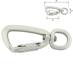 Karabinek sprzętowy twist lock z krętlikiem